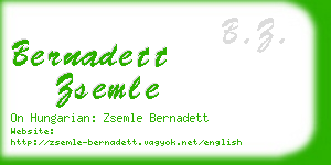 bernadett zsemle business card